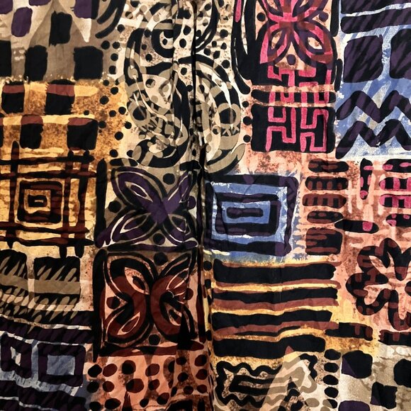 Tori Richard Mens Y2K Vintage 2 SET Tribal Hawaiian Shirt Sz. Large Brown SP EXC - Picture 10 of 12